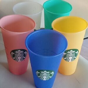 Starbucks Colorful Reusable Cups Set 24oz